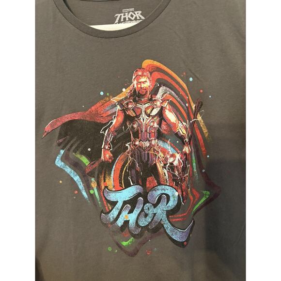 Marvel Thor Love And Thunder Short Sleeve Crew Neck Tee T Shirt Size XXL Gray - Picture 5 of 6
